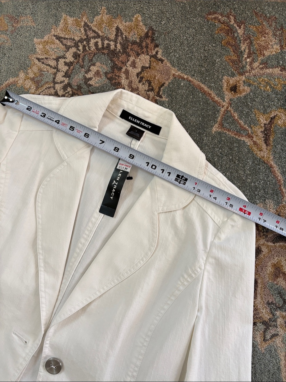 NWT Ellen Tracy white jacket/blazer. Size 8 - Picture 3 of 14